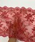 Red Floral Embroidered Lace Table Runner by the Yard, 14" Wide Sequin Mesh Lace Trim with Scalloped Edges